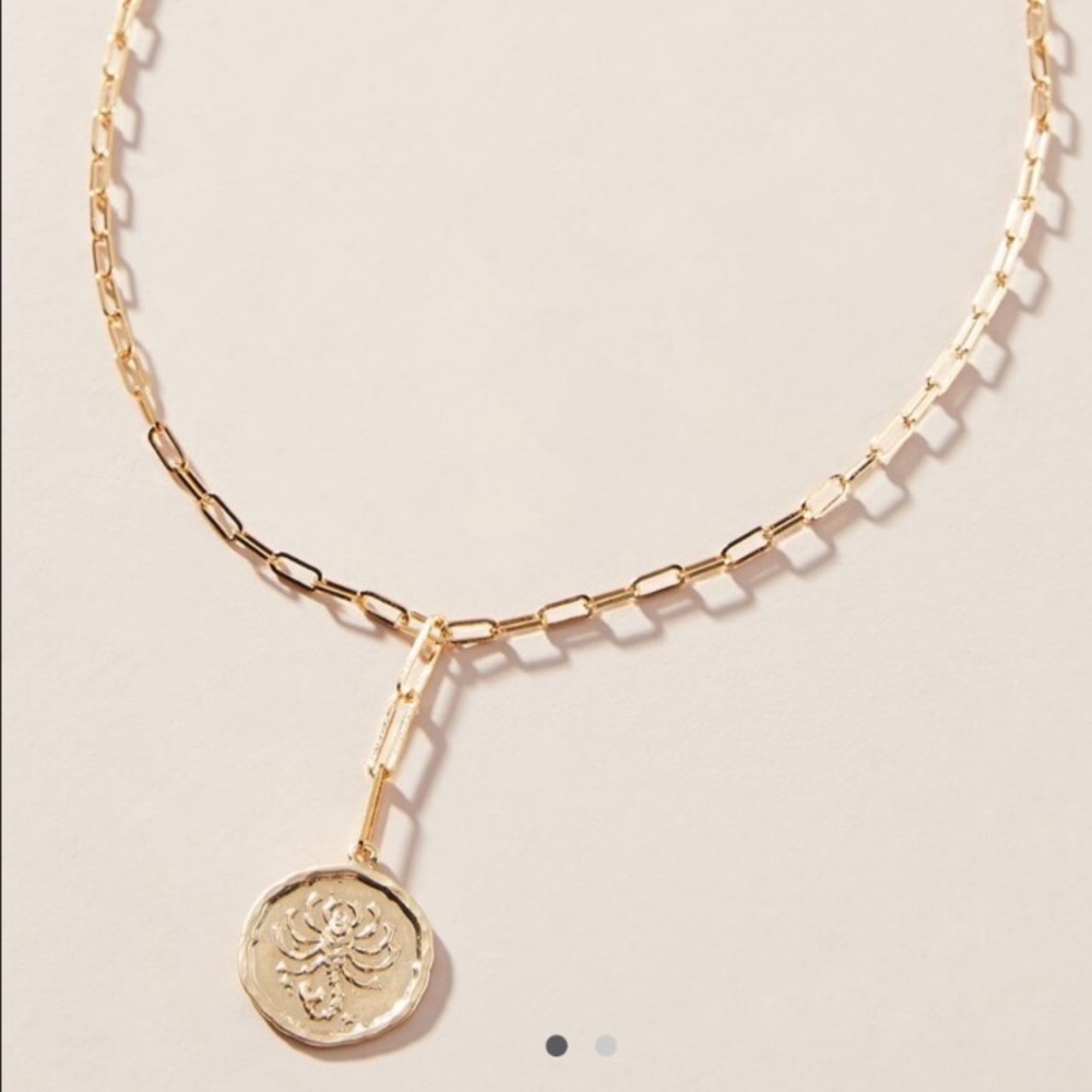 Anthropologie Scorpio Zodiac Necklace